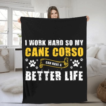 Discover I work hard so my Cane Corso Cane Corso Fleece Blankets