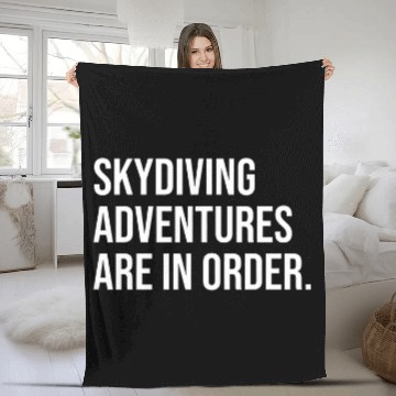 Discover Skydiving BloggerVlogger Meme Quote Fleece Blankets