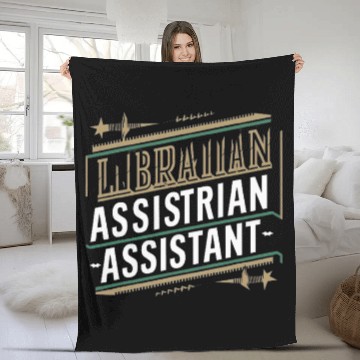 Discover librarian assistant Fleece Blankets