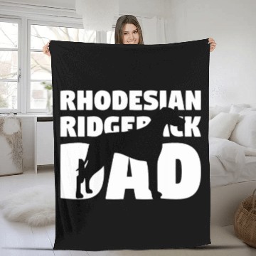 Discover Rhodesian Ridgeback Gift Dog Father Rhodesian Ridgeback Dad Fleece Blankets