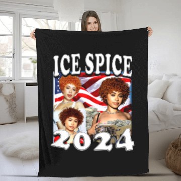 Discover Vintage Ice Spice 2024 Fleece Blankets