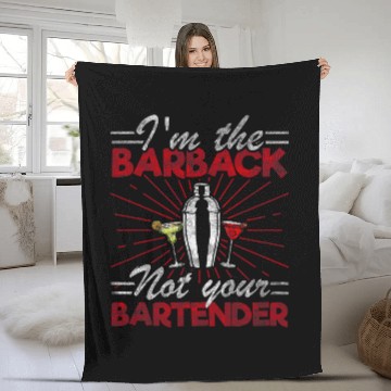 Discover Im The Barback Not Your Bartender Funny Bartender Fleece Blankets