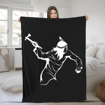 Discover Indigenous Art Warrior Tomahawk Southwest 1 Zip Fleece Blankets