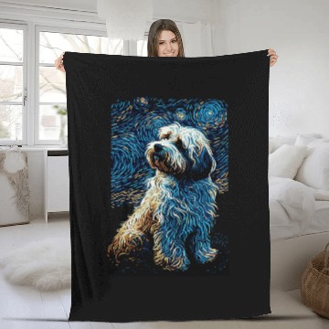 Discover Havanese Dog Starry Night Baseball Tees Fleece Blankets