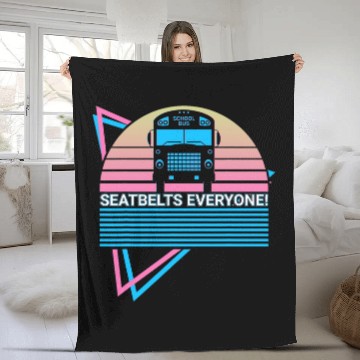Discover School Bus Driver School Bus Driving Seatbelts Everyone Baseball Tees Fleece Blankets