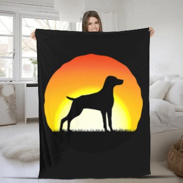 Discover Weimaraner Dog Retro 17 Baseball Tees Fleece Blankets