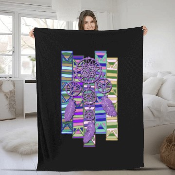 Discover Native American Dreamcatcher Border Elements 3 Fan Fun Baseball Tees Fleece Blankets