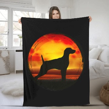 Discover Weimaraner Dog Retro 18 Fleece Blankets
