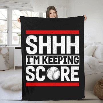 Discover Shhh Im Keeping Score 12 Baseball Tees Fleece Blankets