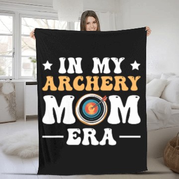 Discover In My Archery Mom Era 5 Baseball Tees Fleece Blankets