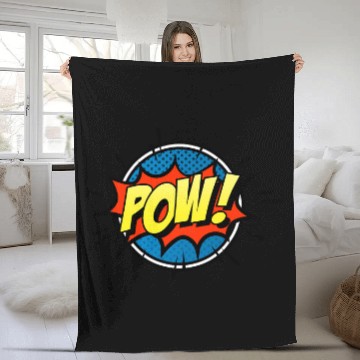 Discover POW Cool Comic Strip Text Bubble Pop Art Comic Book Nerd Set Baseball Tees Fleece Blankets