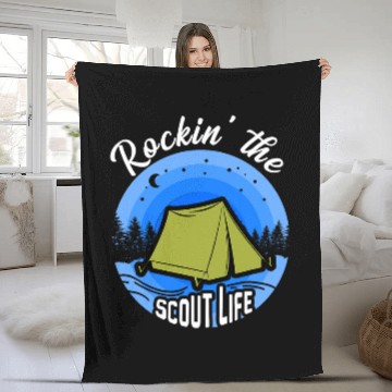 Discover Scout Leader Funny Scout Camping 16 Fleece Blankets
