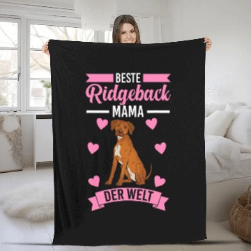 Discover Rhodesian Ridgeback Mama Fleece Blankets