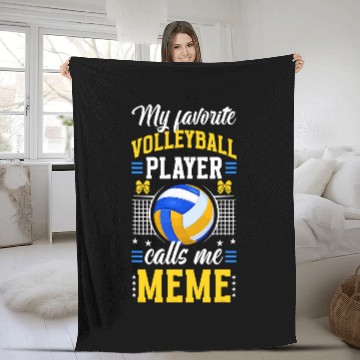Discover My Favorite Volleyball Player Meme Volleyball Meme Baseball Tees Fleece Blankets
