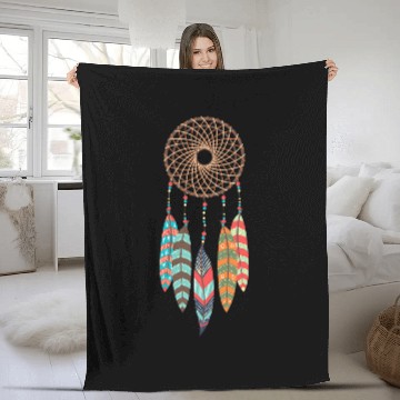 Discover Native American Dream Catcher Native Indigenous Indian Fleece Blankets