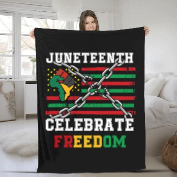 Discover Juneteenth Black African American Apparel Zip Fleece Blankets