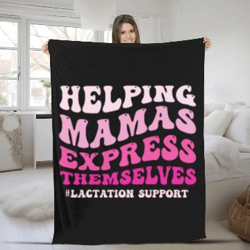 Discover Lactation Consultant Helping Mama Express Themselves Baseball Tees Fleece Blankets