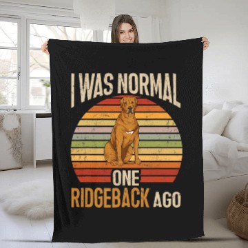 Discover Rhodesian Ridgeback Retro I Was Normal One Ridgeback Ago Dog Fleece Blankets
