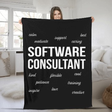 Discover Software Consultant Funny Appreciation Gift Fleece Blankets