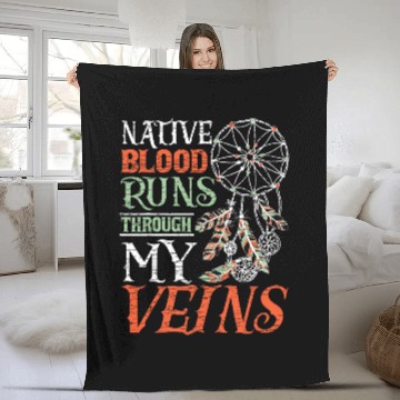 Discover Native American Indian Indigenous 1 Baseball Tees Fleece Blankets