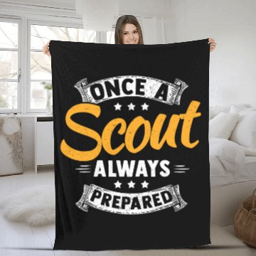 Discover Scout Camp Camping Outdoor Scouting Zip Fleece Blankets