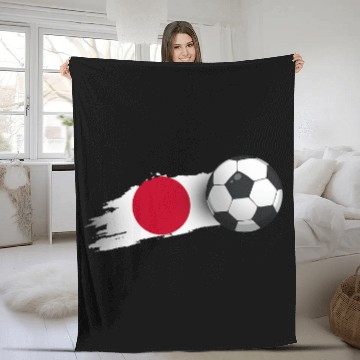 Discover Japan Soccer Ball Fleece Blankets