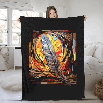 Discover Native American Indian Design Warrior Native American 15 Fleece Blankets