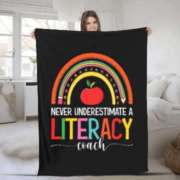 Discover Literacy Teacher Reading Coachs Principal Literacy Coach Baseball Tees Fleece Blankets