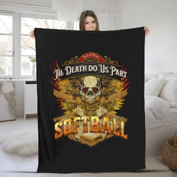Discover Til Death Do Us Part Live to Play Softball Fleece Blankets