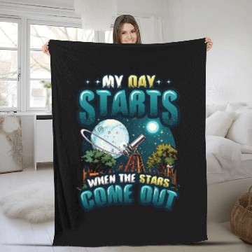 Discover Stargazing Telescope Future Astronomer Astronomy 1 Fleece Blankets