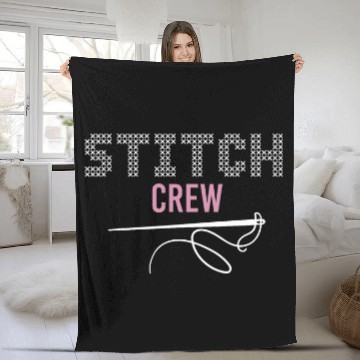 Discover Stitch Crew Cross Stitch Needlepoint Art XStitching Fleece Blankets