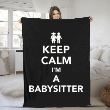 Discover Keep calm Im a babysitter Baseball Tees Fleece Blankets