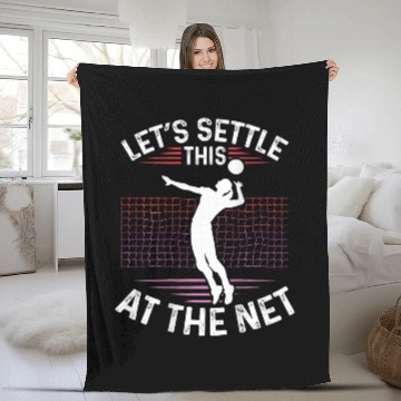 Discover Lets Settle This At The Net Volleyball Player Backprint Baseball Tees Fleece Blankets