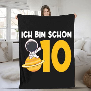 Discover Ich bin schon 10 10 Geburtstag Astronaut Fleece Blankets