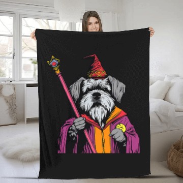 Discover Schnauzer Wizard Funny Dog Magic 1 Baseball Tees Fleece Blankets