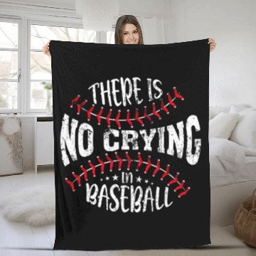 Discover There Is No Crying In Baseball vintages Retro Fleece Blankets