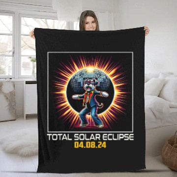 Discover Schnauzer Dog Dancing Disco Solar Eclipse Baseball Tees Fleece Blankets