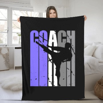 Discover Lilac Purple Jiu Jitsu Coachs Jiu Jitsu Instructor Martial Fleece Blankets