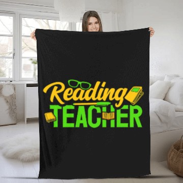 Discover Reading Teacher English Educator Bookish Bookworm Reader Fleece Blankets