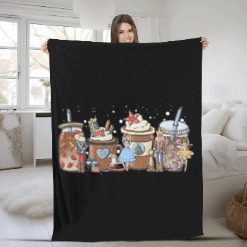 Discover vintages Nutcracker Ballet Sugar Plum Fairy Coffee Christmas Fleece Blankets