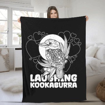 Discover Laughing kookaburra Australia birdwatching biologist birding 9 Fleece Blankets