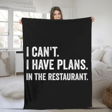 Discover I Cant I Have Plans In The Restaurant Chef Kitchen Cooking Baseball Tees Fleece Blankets