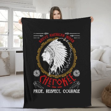 Discover Native American Indian Pride Indigenous Tribe Fleece Blankets