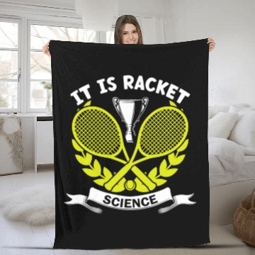 Discover Tennis It Is Racket Science Tennis Player 1 Fleece Blankets