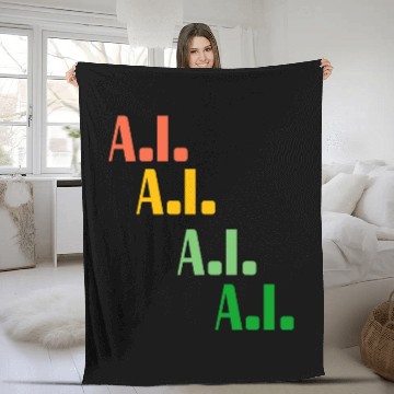 Discover Smilemoretees Fun Colorful Artificial Intelligence AI Art Fleece Blankets