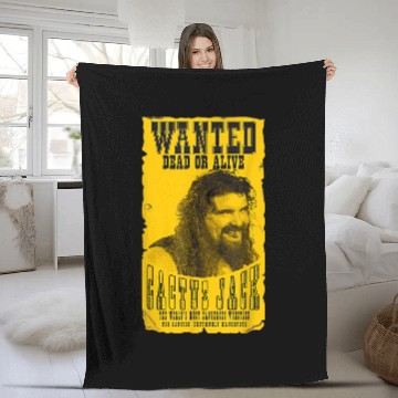Discover Wrestling Entertainment Cactus Jack Wanted Graphic Hawaiians Fleece Blankets