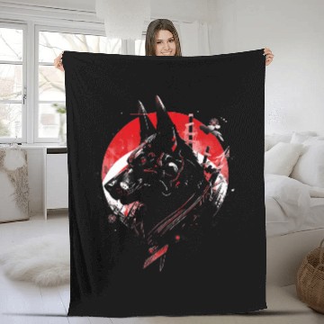 Discover German Shepherd Ninja Samurai Japanese Transformation Cute Fleece Blankets