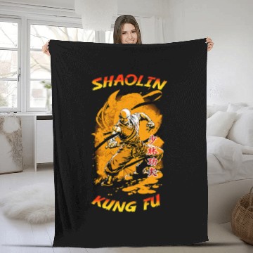 Discover Shaolin Monk Kung Fu Master Baseball Tees Fleece Blankets