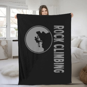 Discover Sports Rock Climbing Fleece Blankets