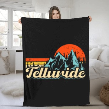 Discover Telluride Colorado Mountain Climbing Hiking Wilderness Fleece Blankets
